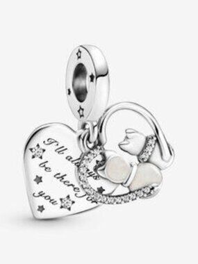 Pandora Cats & Hearts Dangle Charm